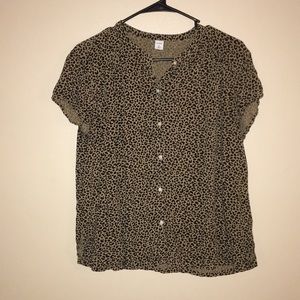 Leopard button down shirt